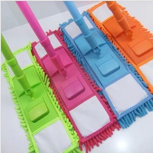 Chenille mop flat mop replacement cloth head Rotating wooden floor detachable and washable lazy suction mop