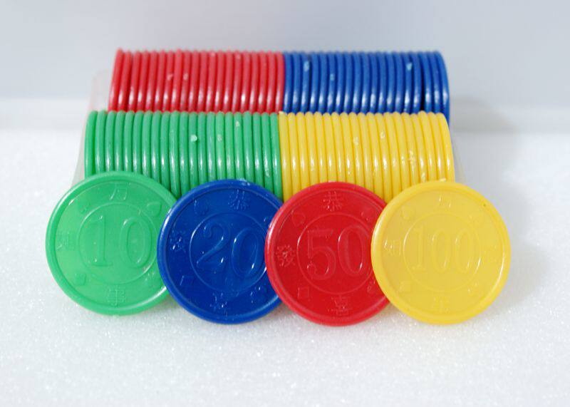  4 large face value small face value plastic mahjong chips Home chips a set of 80 sheet boxes