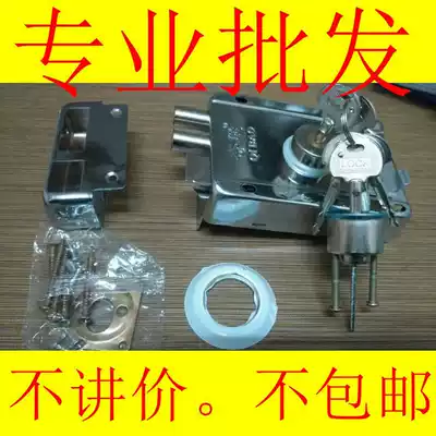Lanwei external door lock Stainless steel door lock Old-fashioned door lock Cross iron lock Wooden door anti-theft lock