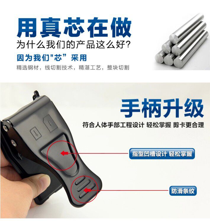 Wholesale card cutter large card scissors SIM card cutter multi-function dual use double cutter scissors