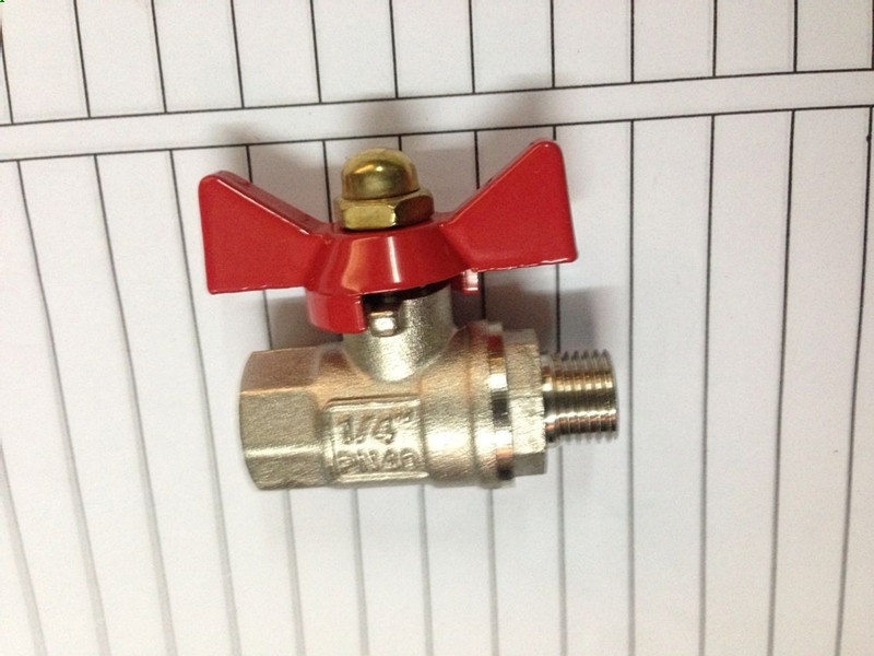 Brass Thickened Butterfly Handle Ball Valve Butterfly Valve Closing Gas Double Inner Silk Butterfly Valve Butterfly Valve 3 Points 4 Divided Copper Plated Internal And External Silk