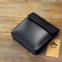 Monkey handmade×portable handbag Horse hip layered clutch mens small square bag custom lettering