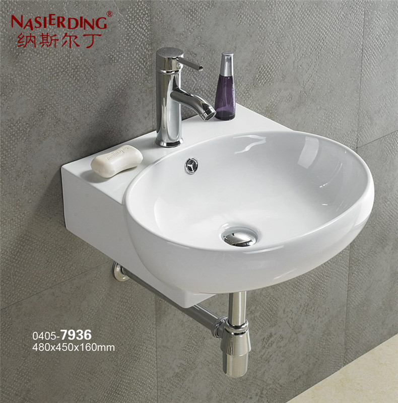 Bathroom ceramic Mini smart small user washbasin hanging basin hanging wall-style washbasin balcony single-hole washbasin washbasin