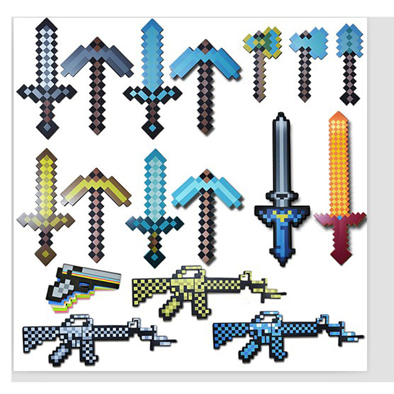 Soft Foam Sand Box Construction Game EVA Sword My World Diamond Sword Pick Axe Foam Arms Toy