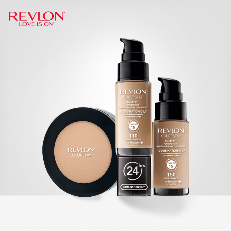 Revlon/露华浓持久无瑕水润不脱色粉底液+持久无瑕水润蜜粉