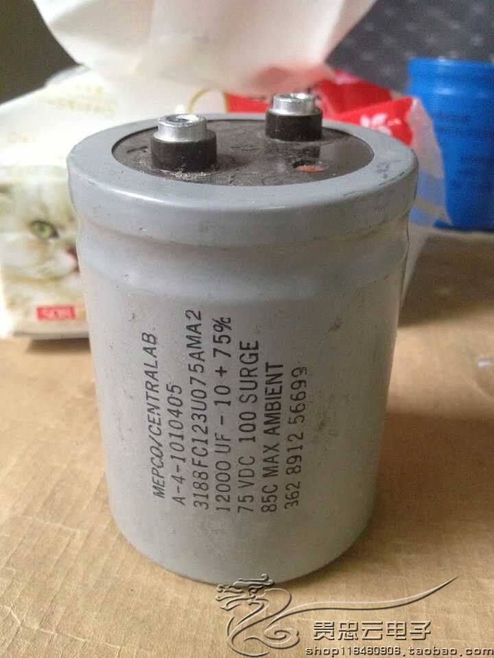 Imported original U.S. MEPCO CENTRALAB 75V12000UF fever filter aluminum electrolytic capacitor