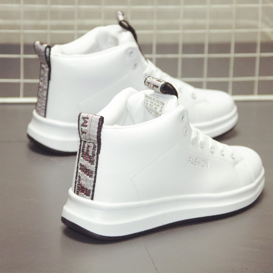 Han Edition trend increased male shoes high gang small white shoes sports sneakers skateboard shoes couples white slap shoes