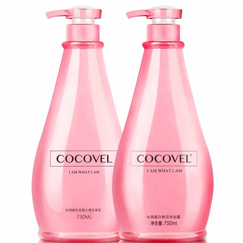 【天猫超市】COCOVEL洗发水沐浴露套装750ml*2瓶清爽去屑控油