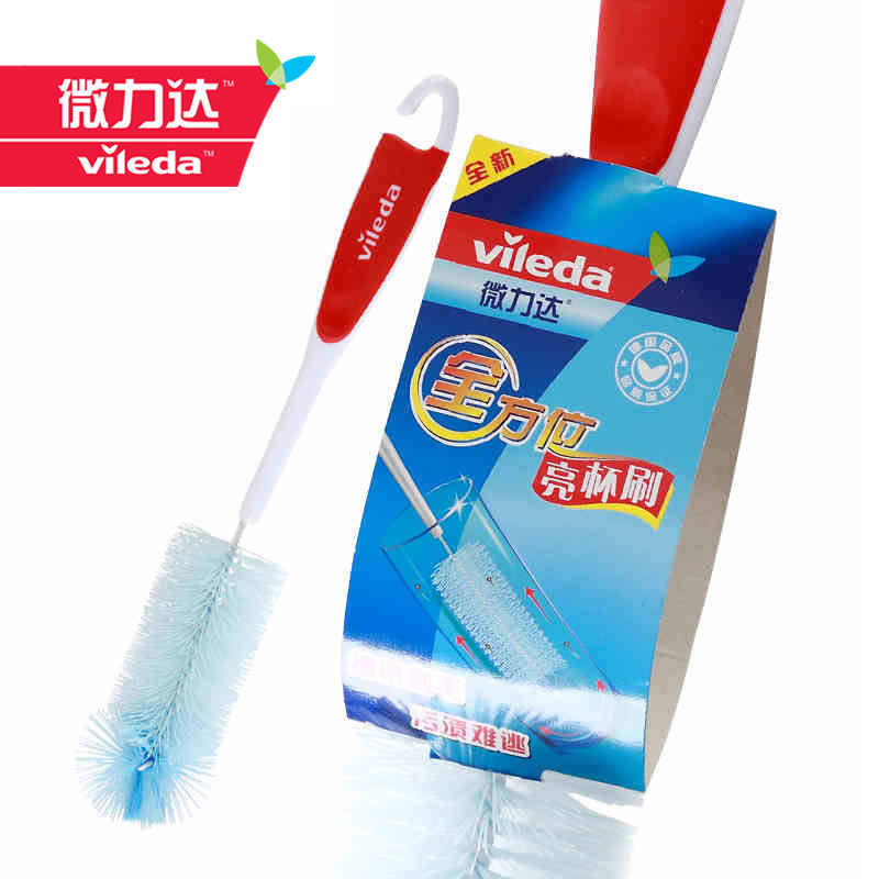 微力达亮杯刷 茶杯玻璃杯刷 细密软刷毛 奶瓶刷全方位清洁