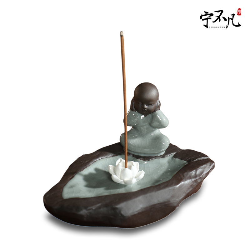 Rather extraordinary creative line xiang xiang in furnishing articles smoked incense buner lotus fragrance station lotus fragrance ceramic Buddha with head of appliance