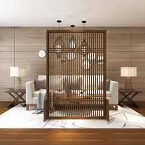 Modern Chinese partition screen bedroom entrance living room hotel restaurant solid wood custom fence mobile seat screen