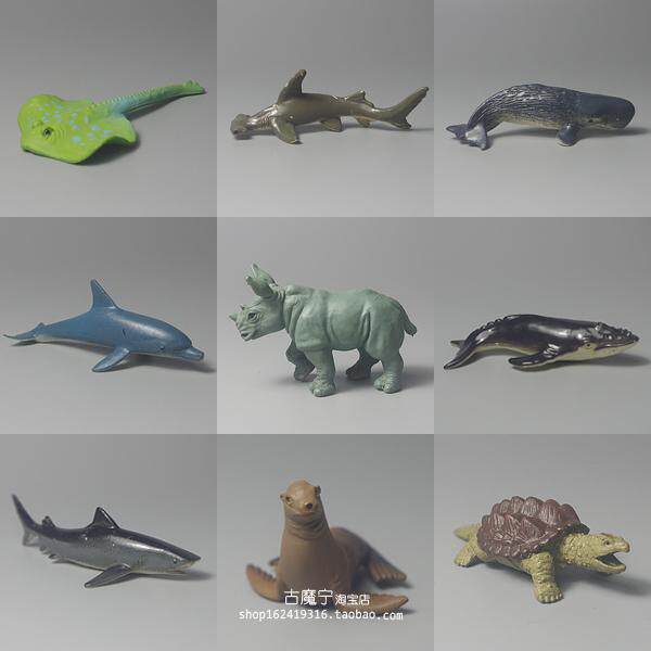 Loose Cargo Seating Head Whale Sperm Whale Rhinoceros Marine Life Model Animal Model Doll Twist Egg Swing Piece