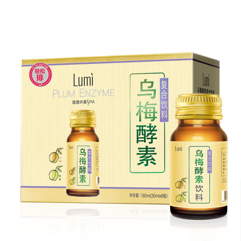 Lumi台湾进口酵素原液水果酵素复合乌梅酵素饮口服液30ml*6瓶