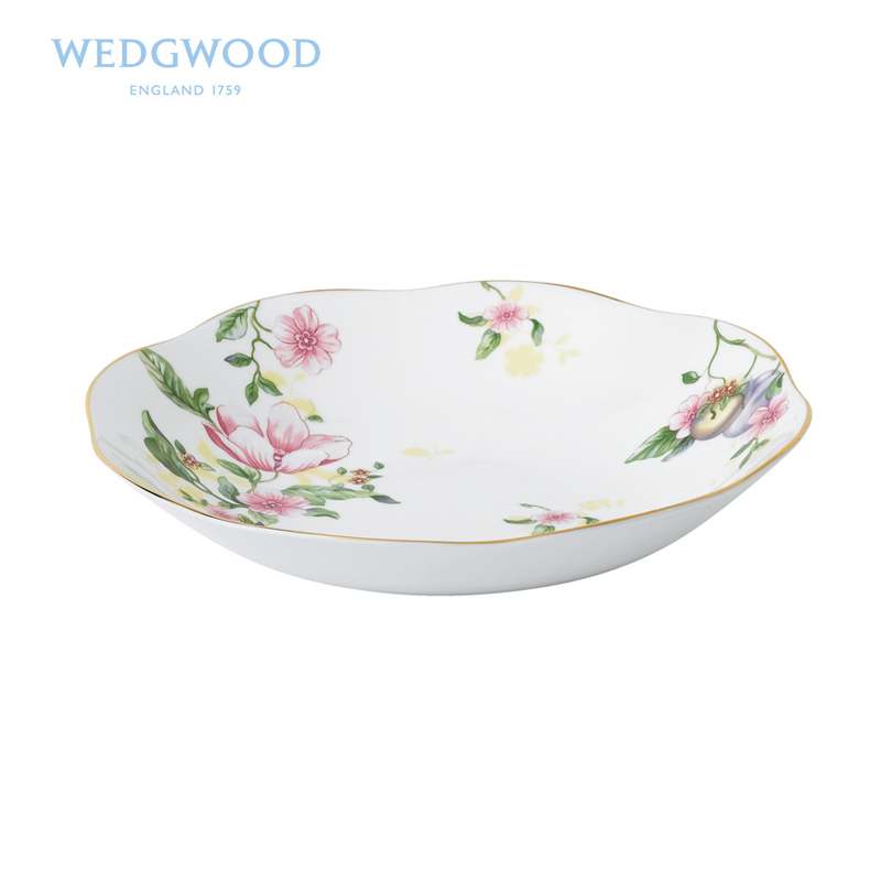 British WEDGWOOD waterford WEDGWOOD ipads porcelain embroider beautiful sweet blackberry 23 cm falbala compote ipads China deep dish soup plate