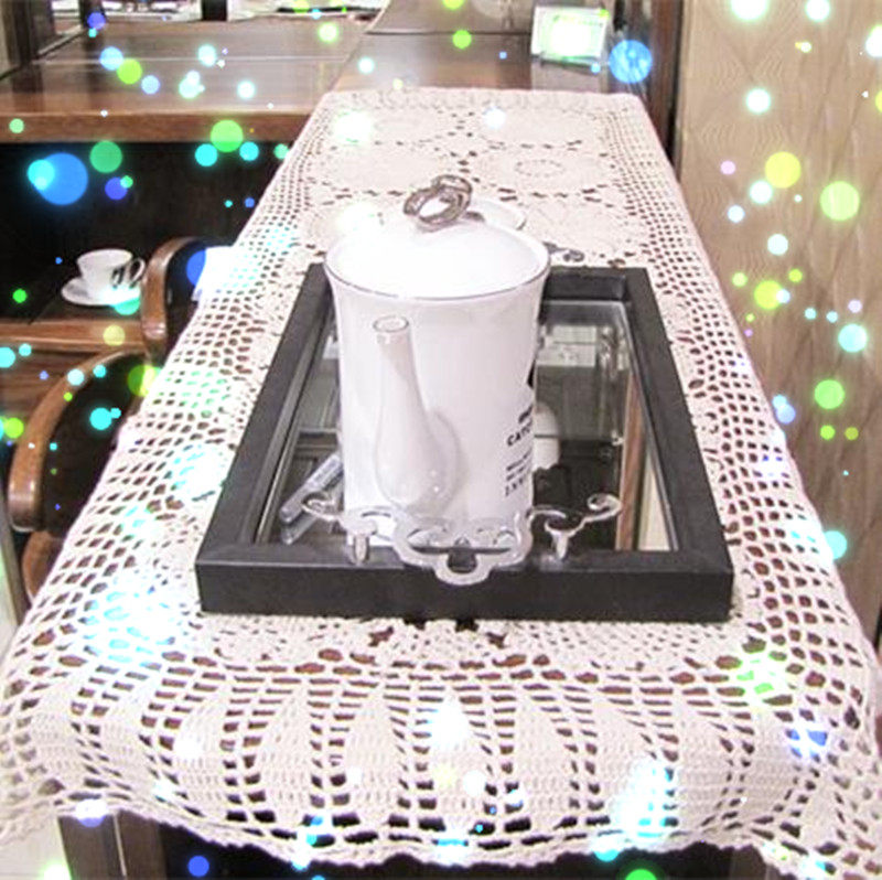 Naughty Hands Pure Hand Crochet Hook Flower Cotton Thread Lace Hollow Woven Table Cushion Cup Cushion Table Cloth Table Cloth Multicolored Booking System