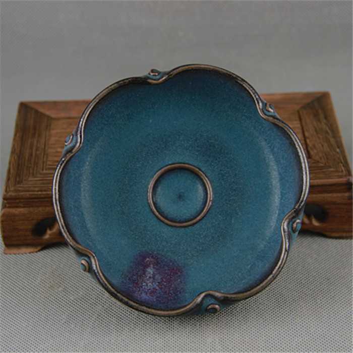 Song Dynasty Knean handmade porcelain red plum flower washing lotus wash out old antique porcelain antique collection