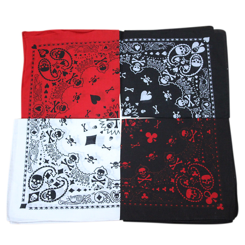 Korean version gambler poker hip-hop hip-hop dance headscarf seamless square towel Outdoor donkey friends variety magic headscarf men's and women's silk scarves