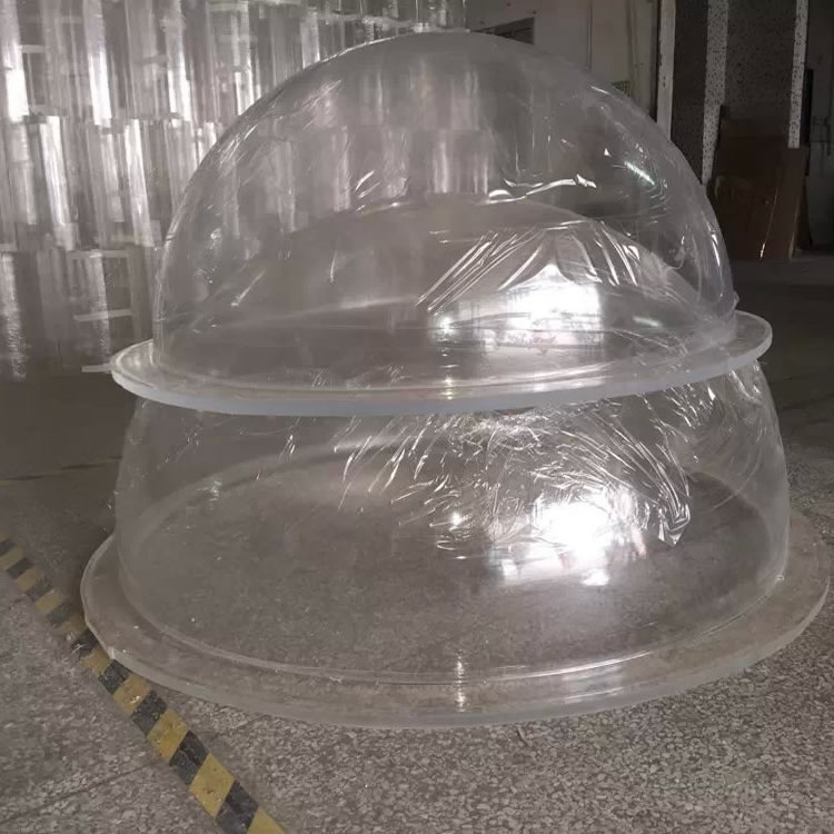 Large hemisphere oversized acrylic organic glass transparent hollow ball 1 m straight through super large engineering transparent round hood