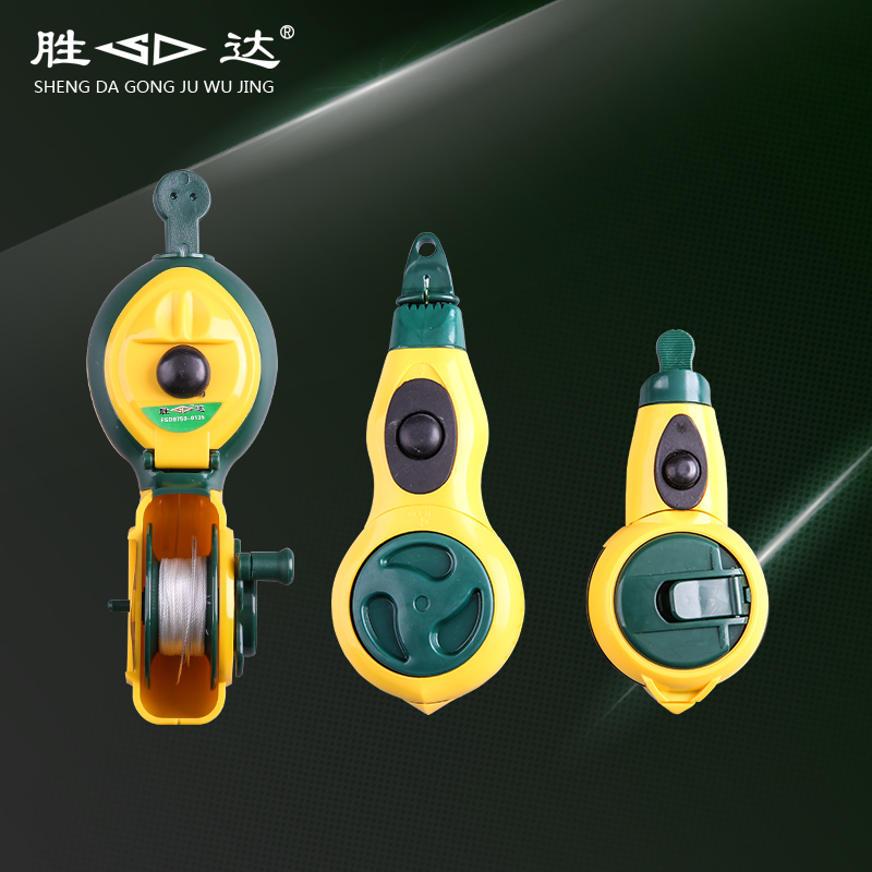 Shengda tools Hand-operated ink pipe automatic winding hand-rolled woodworking scriber large manual ink pipe 25 meters