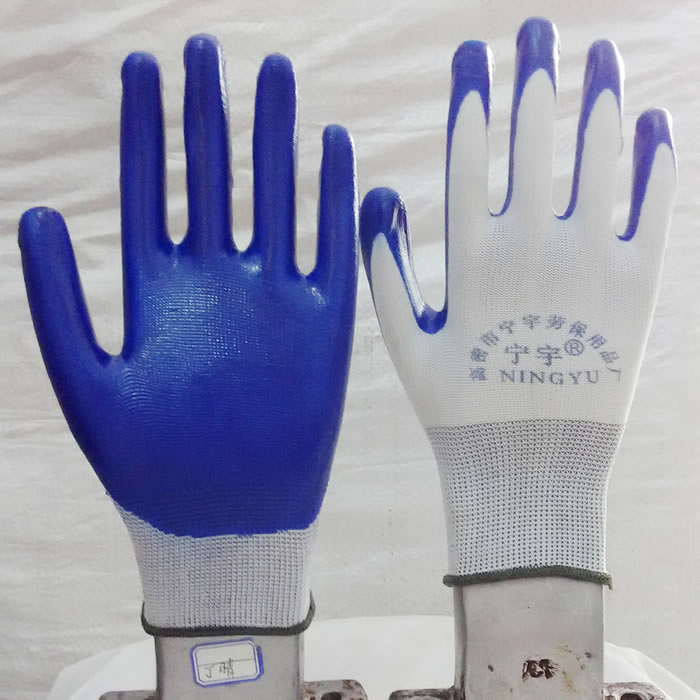 Dingqing dipped gloves thirteen needle nylon thread super wear-resistant oil-resistant corrosion-resistant soft Dingqing gloves labor insurance