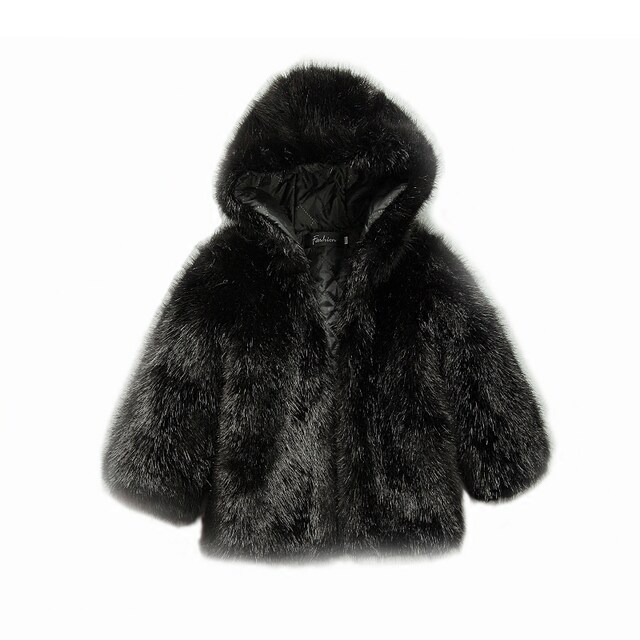 Children's fur new winter clothes mink fur coat boys and girls cotton padded jacket thickened cotton baby wool sweater