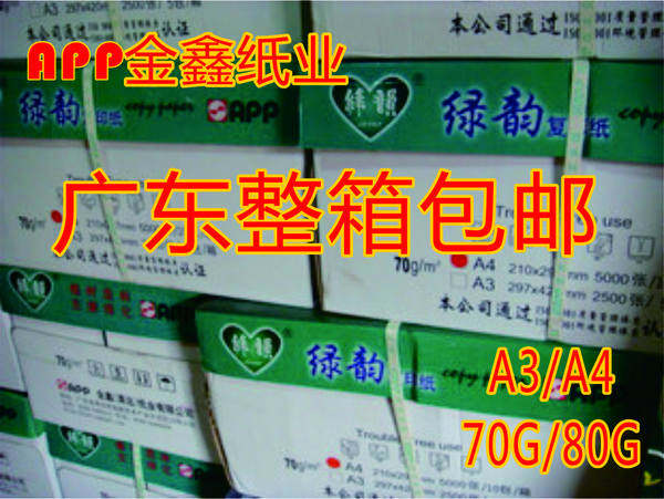 APP Economic Green rhyme 80G A4 copy paper 80G Print A4 paper Huier Mei Foot 5000 sheets of paper origin