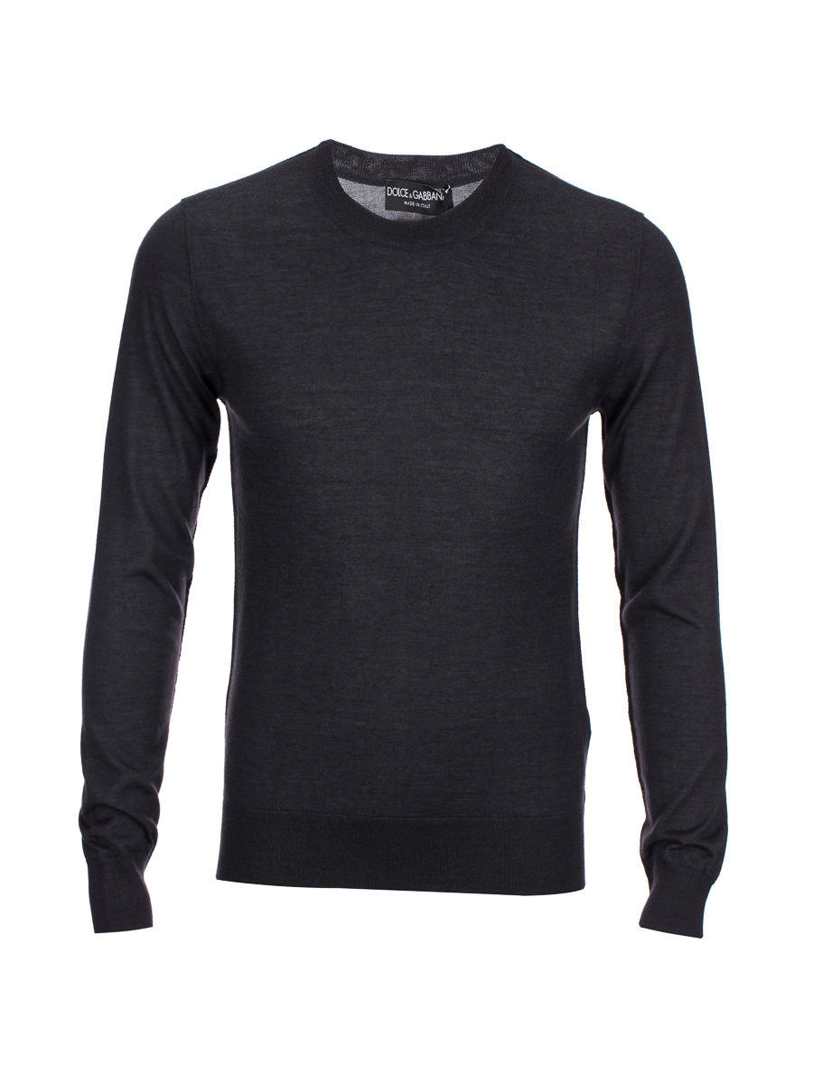 Dolce&Gabbana 黑色简约圆领长袖上衣