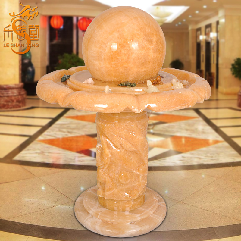 Stone water polo handicraft pendulum decorated flowing water fountain living room decorations to open presents