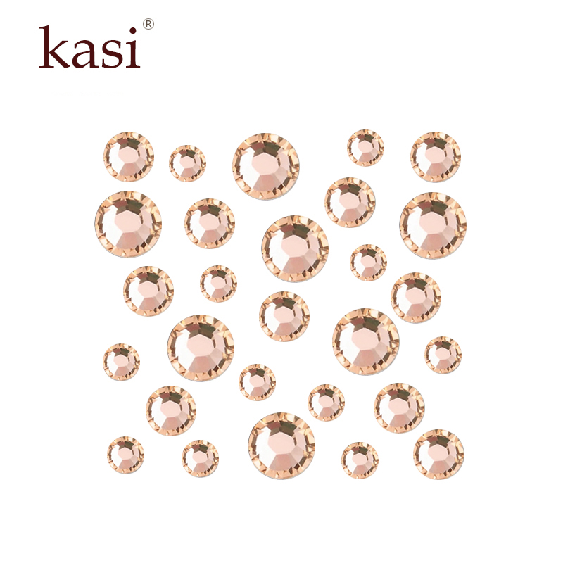 KaSi水钻光疗指甲油胶美甲店装饰品贴钻:亮蜜桃362型号:5号-30号