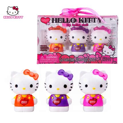 Hello Kitty凯蒂猫儿童玩具化妆品系列凯蒂猫立体水润润唇膏正品