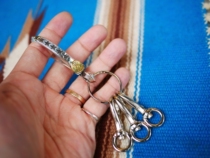 Spot Lucky John Y013-C dot copper printing silver key ring