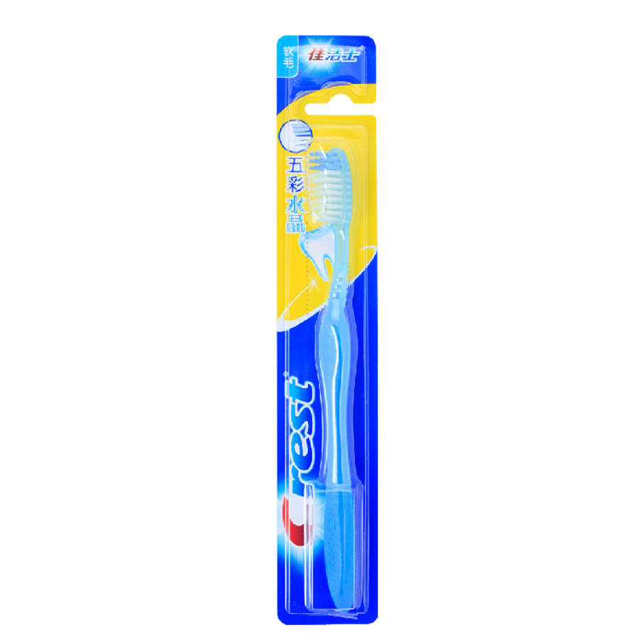 Crest/佳洁士 五彩水晶牙刷（软毛）单支装 颜色随机发