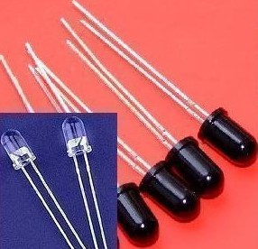 F5 diameter 5MM receiving tube 940nm infrared receiving tube infrared receiving head one up