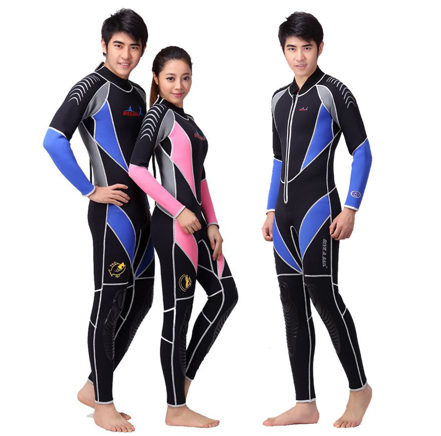 3MM Diving Suit Men's Front Pull Necklace Diving Suit Woman Rear Laklace Winter Bathing Suit Warm Sunscreen Swimsuit Jellyfish