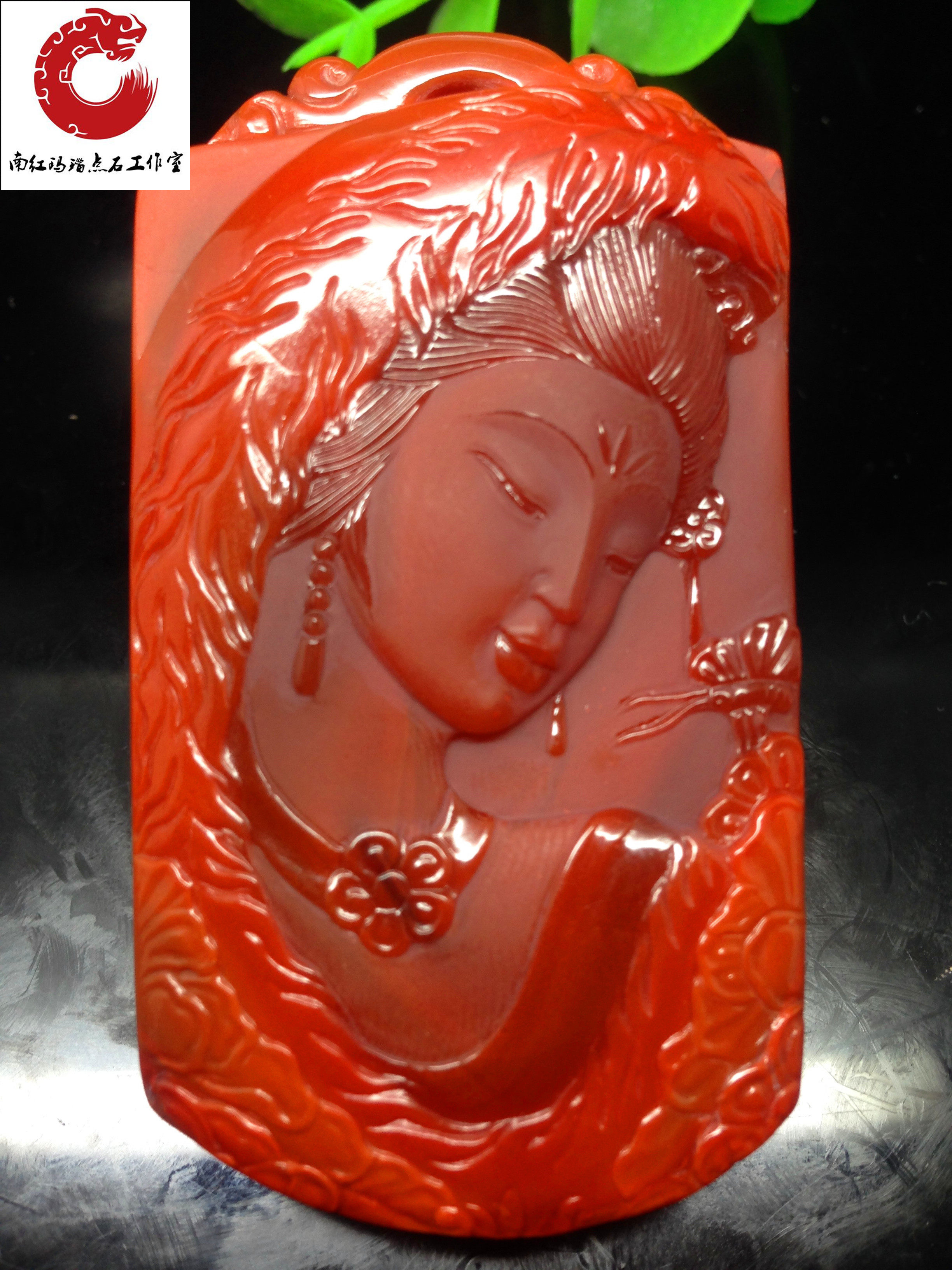 Sichuan Liangshannan red agate brocade red rose red envelope pulp beauty pendant Wu Dao Pixiu thousand hands Guanyin Tathagata Buddha
