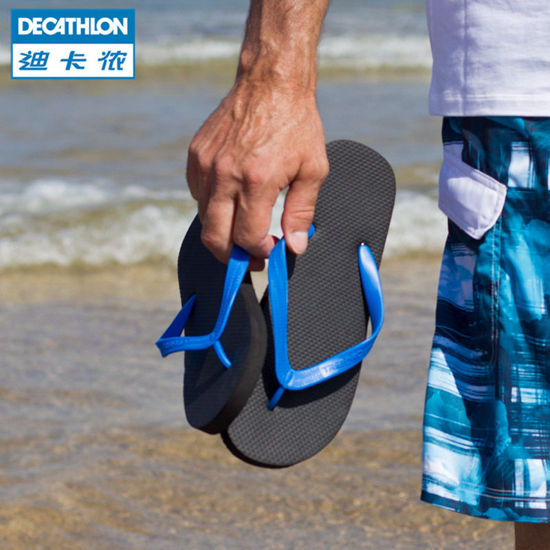 迪卡侬 人字拖 夹脚拖 沙滩鞋 成人儿童 防滑抗盐耐用 TRIBORD