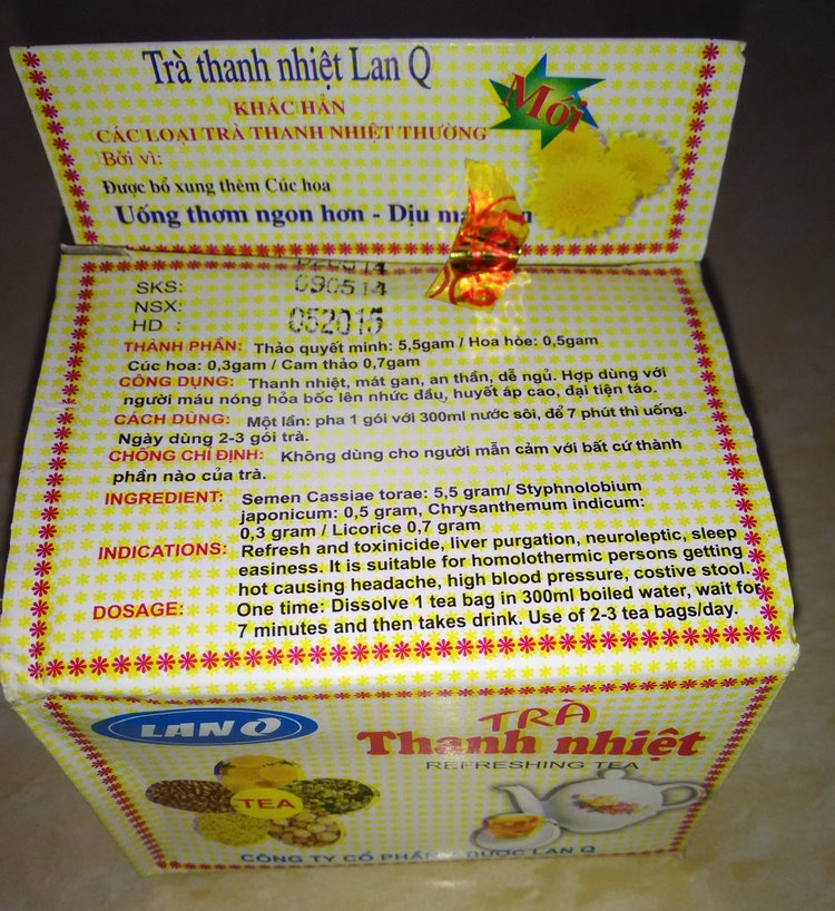 Tra thanh nhiet LAN Q Vietnamese Hot Tea LAN Q Tea