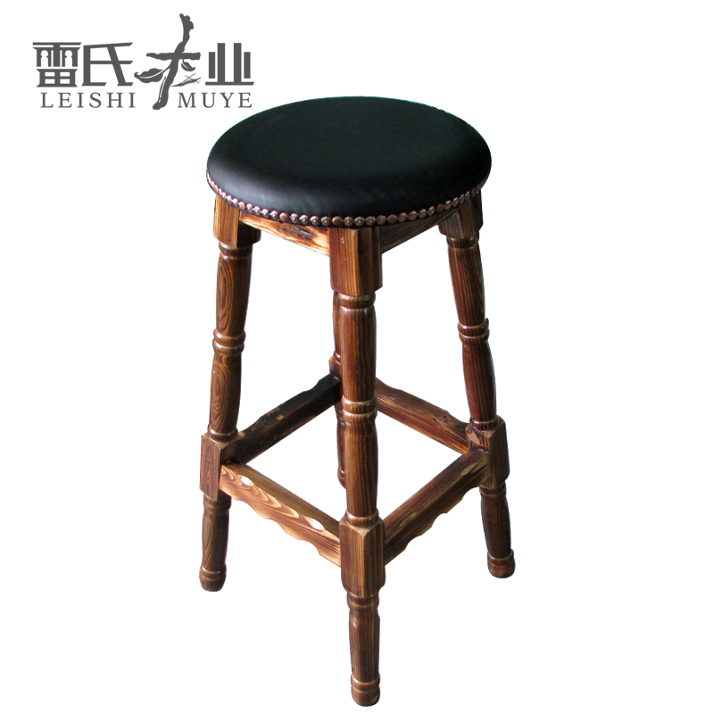 Bar Bar Bar High-footstool Solid wooden chair Bar bench bench bench bench