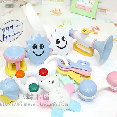 Korea EMS direct delivery-baby hand bell fixing device baby molars toy set environmentally friendly, non-toxic and tasteless
