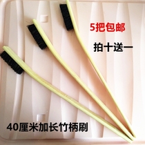 Automotive multi-functional bamboo handle brush brush steel ring steel rings wash brush brush brush cleaning tool