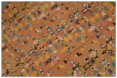 (Old things appreciate) Brocade quilt face hand brocade Maonan ancient boutique 125 * 85cm