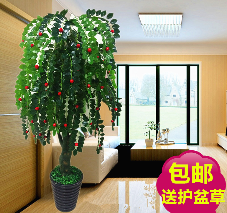 Artificial Tree 1.8m Money Tree Artificial Plant Tree Floor-Standing Office Living Room Large Green Plant Decorative Flower Potted Plant