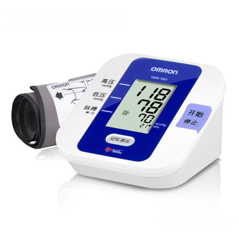 欧姆龙电子血压计HEM-7051全自动上臂式血压仪家用测量