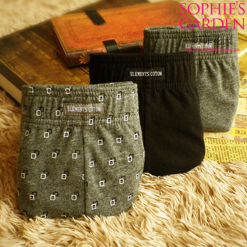 Special cotton element counter 100% cotton breathable men's briefs three-pack