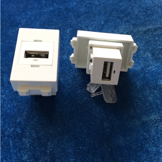Type 128 USB for plug-free welding module USB straight insertion module Ground Socket Wall Panel Module Dimensions 23 * 36