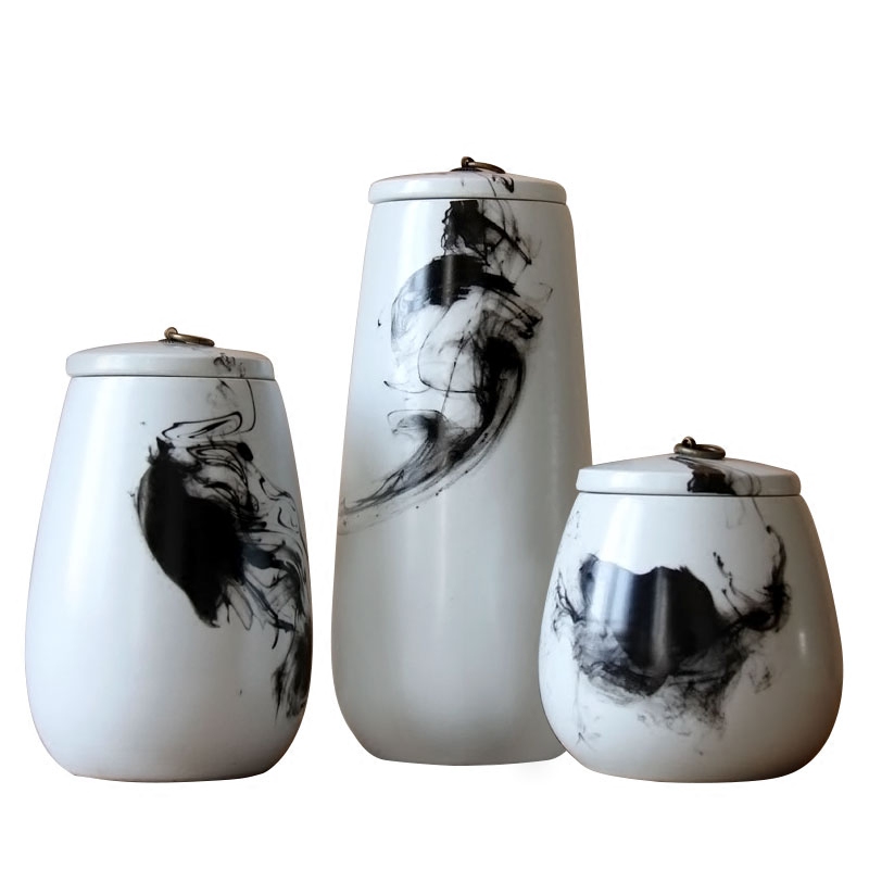 The rain tong household jingdezhen ceramic hand draw freehand brushwork in traditional Chinese painting ink tank storage tank home furnishing articles sitting room porch decoration