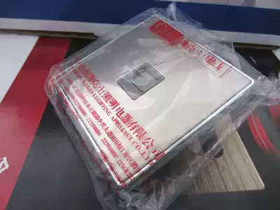 A telephone socket H7 stainless steel brushed socket panel