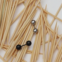 European and American simple harbor wind titanium steel Double Ball double head earrings Korean version stud Mini small ear bone nail men and women