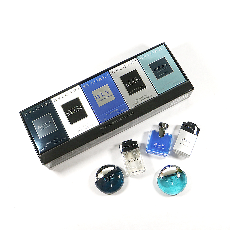 Bvlgari/宝格丽Travel Collection 男士q版淡香水5件*5ml EDT套装