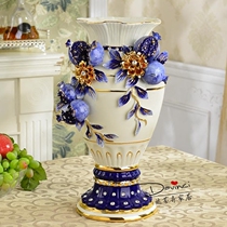 Eurostyle Large Vase Ceramic Living-room Pendulum Upscale Luxury High Vase Dry Flower Flower Arrangement Home Decoration Wedding Gifts